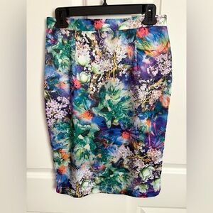 Colorful Floral Pencil Skirt